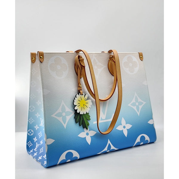 Louis Vuitton Monogram Giant By The Pool Onthego Blue GM Tote In Super Mint Condition