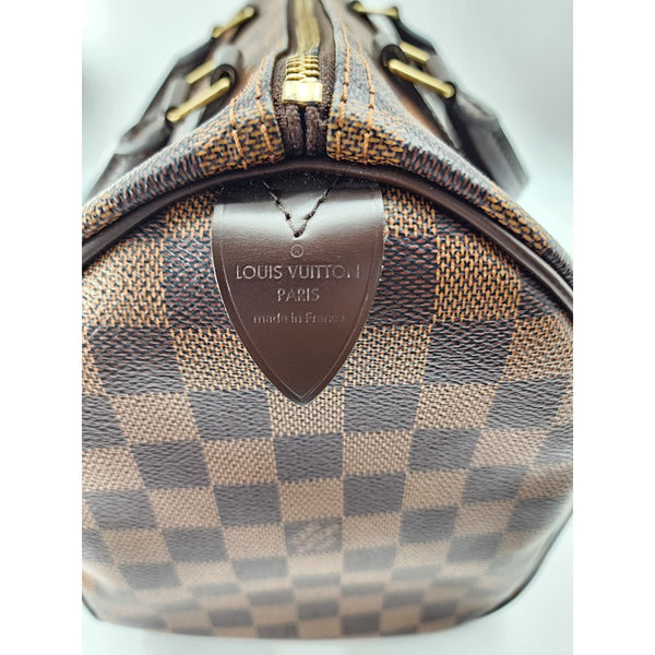 Louis Vuitton Speedy 30 Damier Ebene Canvas Tote in Like New Condition