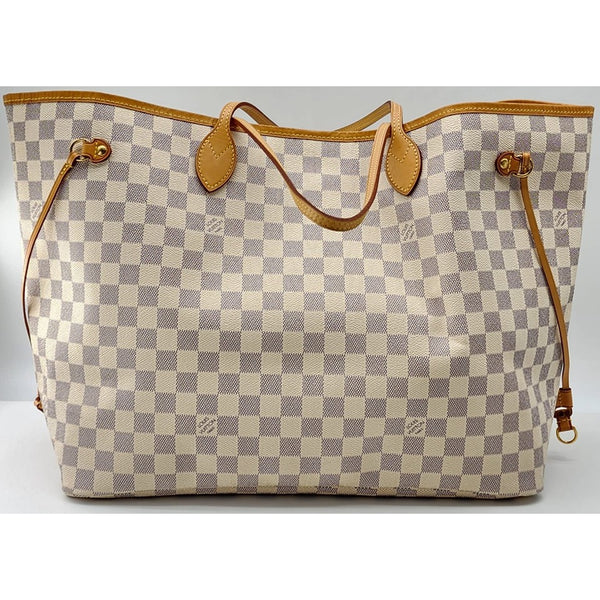 Louis Vuitton Neverfull GM Tote w/Pochette in Damier Azur Canvas Mint Condition