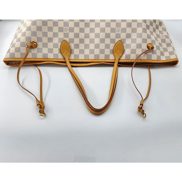 Louis Vuitton Neverfull GM Tote w/Pochette in Damier Azur Canvas Mint Condition