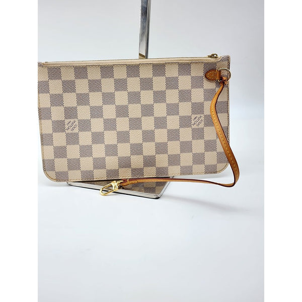 Louis Vuitton Neverfull GM Pochette in Damier Azur Canvas Excellent Condition