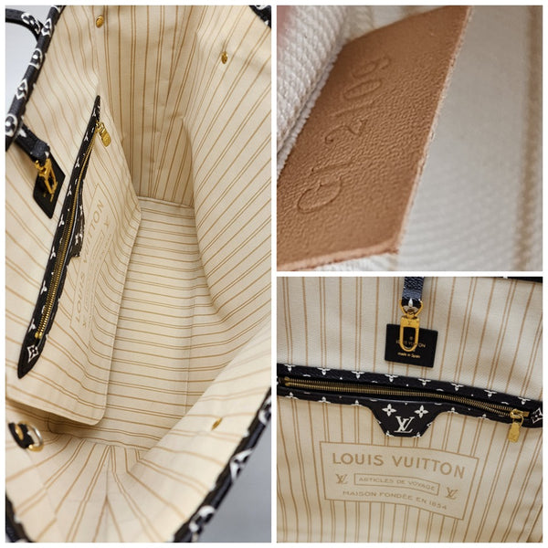 Louis Vuitton Giant Jungle MM Monogram Canvas Tote In Like New Condition