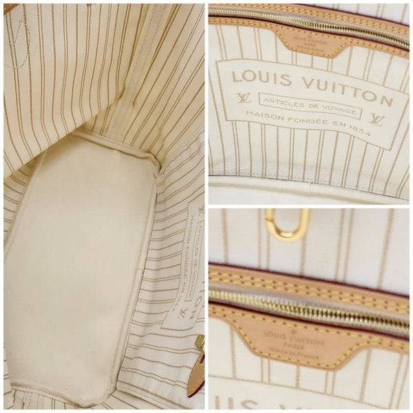 Louis Vuitton Neverfull MM Tote Damier Azur Canvas Super Mint Condition