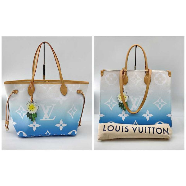 Louis Vuitton Monogram Giant By The Pool Onthego GM & Neverfull W/Pochette Multicolor Special Edition In Super Mint and Like New Condition