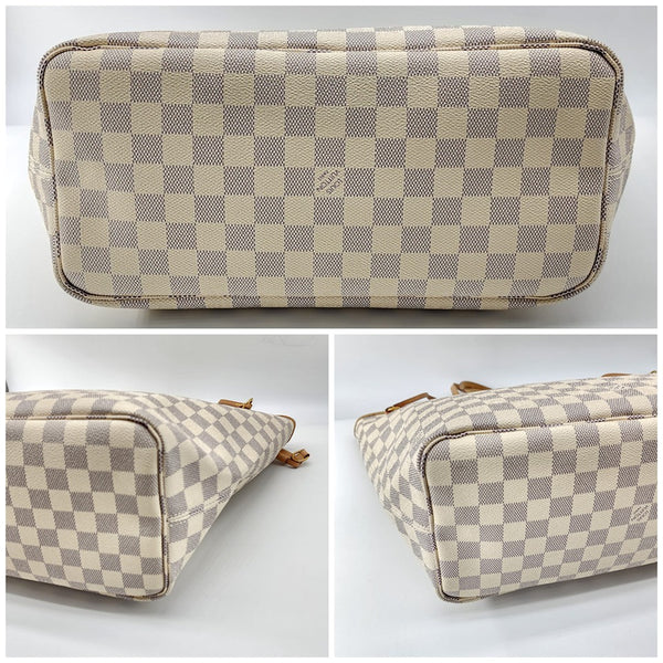 Louis Vuitton Neverfull MM Tote in Damier Azur Canvas Mint Condition