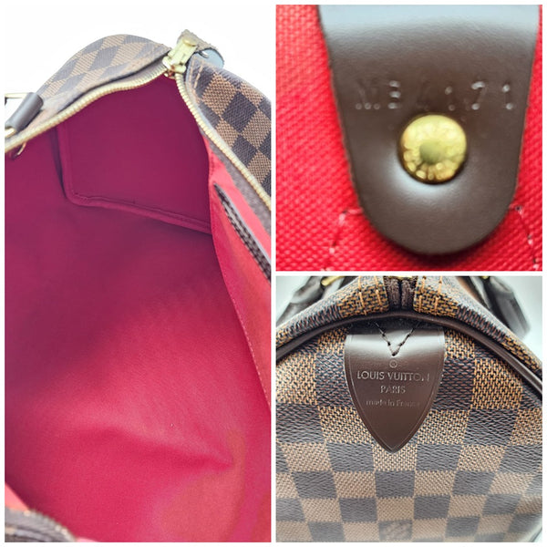 Louis Vuitton Speedy 30 Damier Ebene Canvas Tote in Like New Condition