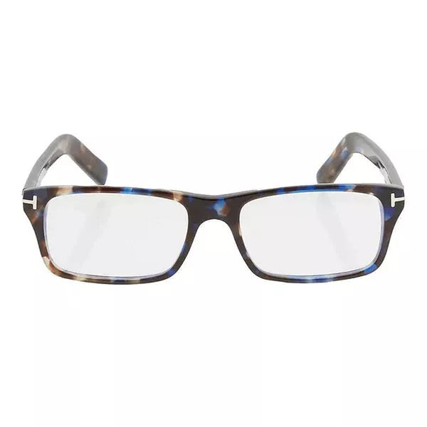 Tom Ford FT 5663-B 056 Men Blue Havana Frame Blue Block Lenses Eyeglasses