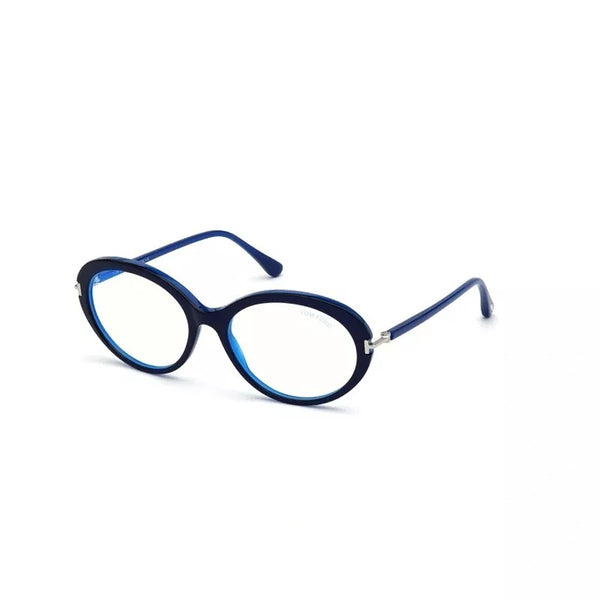 TOM FORD FT5675-B-090 Shiny Blue Women Eyeglasses