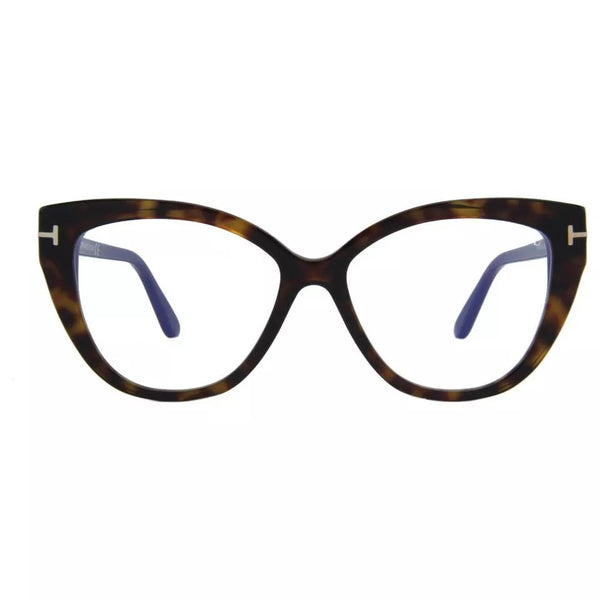 TOM FORD FT5673-B-052 54 Women's Brown Cat-Eye Eyeglasses