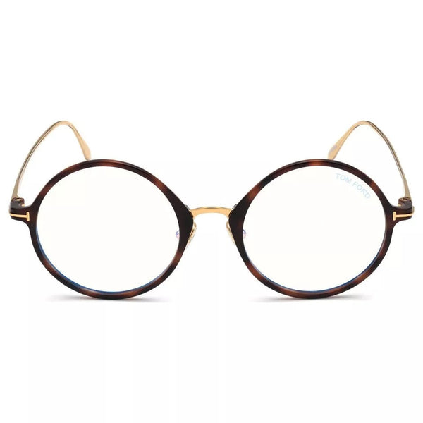 TOM FORD FT5703-B053 Women's Tortoise Round Eyeglasses