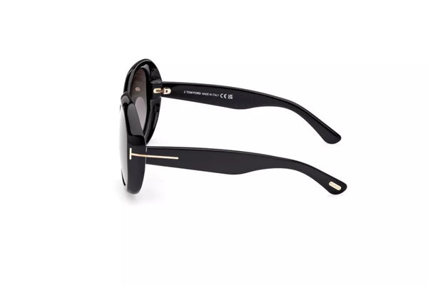 Tom Ford Georgia FT1011-01B-62 Geometric Sunglasses