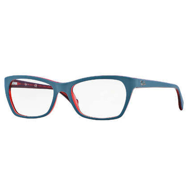 RayBan Rectangular Eyeglasses Black/Red Women's RX5298 5388 55