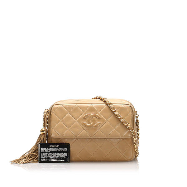 Chanel Classic CC Lambskin Leather Crossbody Bag