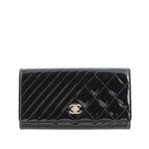Chanel Coco Boy Patent Leather Flap Wallet
