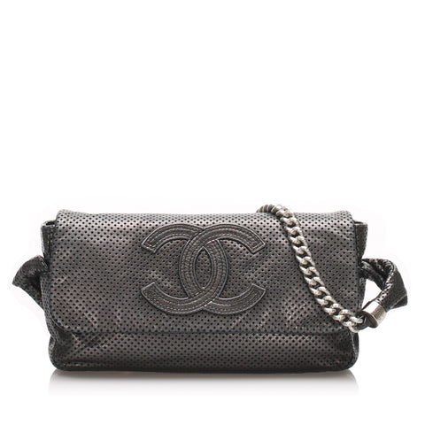 Chanel CC Perforated Leather Shoulder Bag