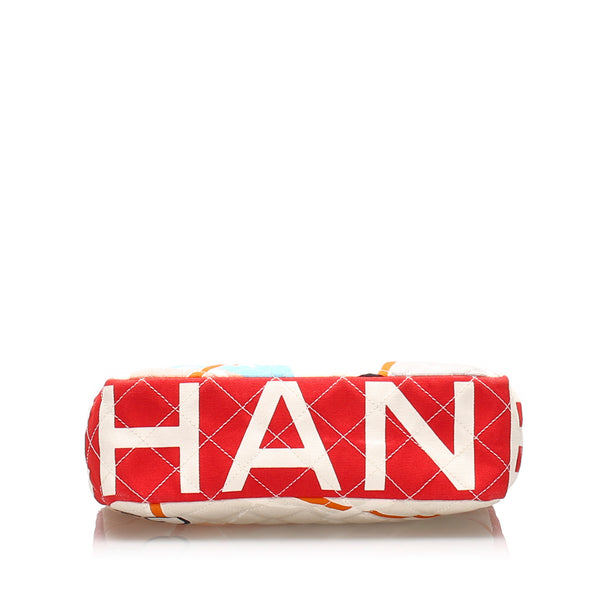 Chanel Matelasse Printed Cotton Shoulder Bag