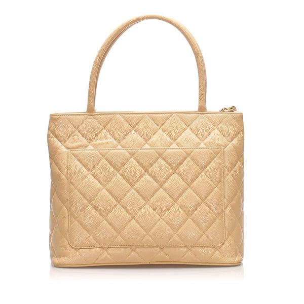 Chanel Medallion Caviar Leather Tote Bag