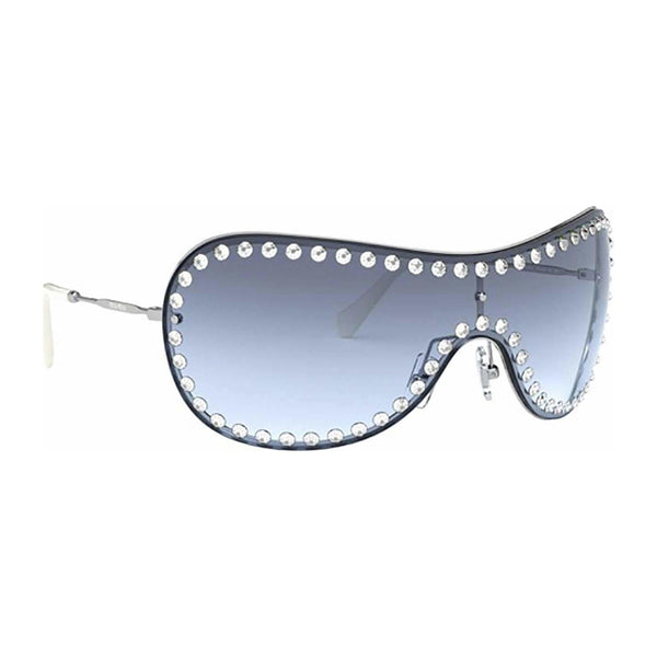MIU MIU Sunglasses MU51VS 1BC4R2 Shield Silver Frame Gradient