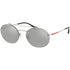 Prada Oval Sunglasses Light Grey Silver Mirrored Lens PS56TS 1BC2B0