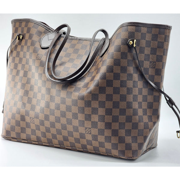 Louis Vuitton Neverfull GM Tote (with Pochette) in Damier Ebene | Like New
