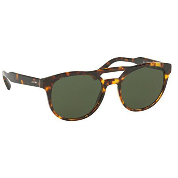 Prada Square Unisex Sunglasses Havana With Green Lens - Side