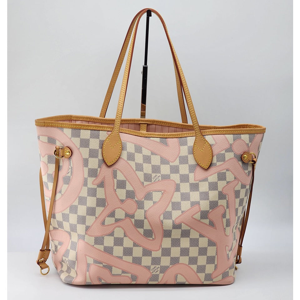 Louis Vuitton Neverfull MM Tote in Damier Azur, Mint Condition