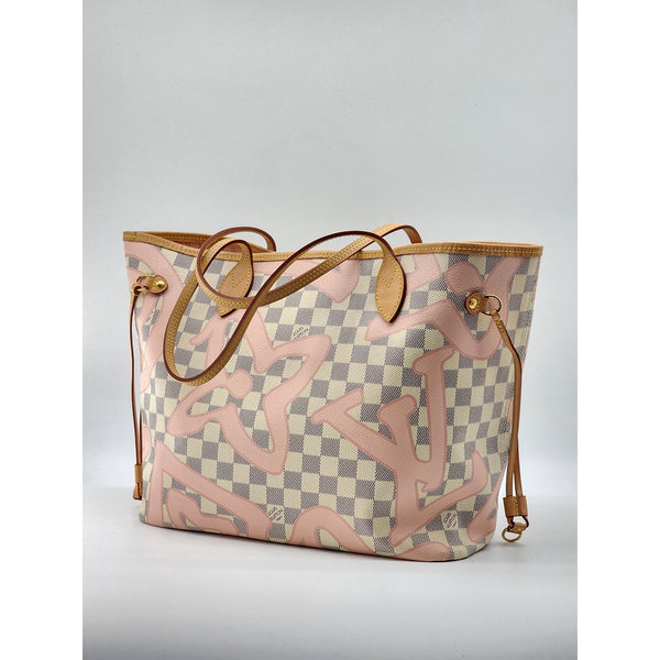 Louis Vuitton Neverfull Tahitienne MM Tote in Damier Azur Canvas Mint Condition