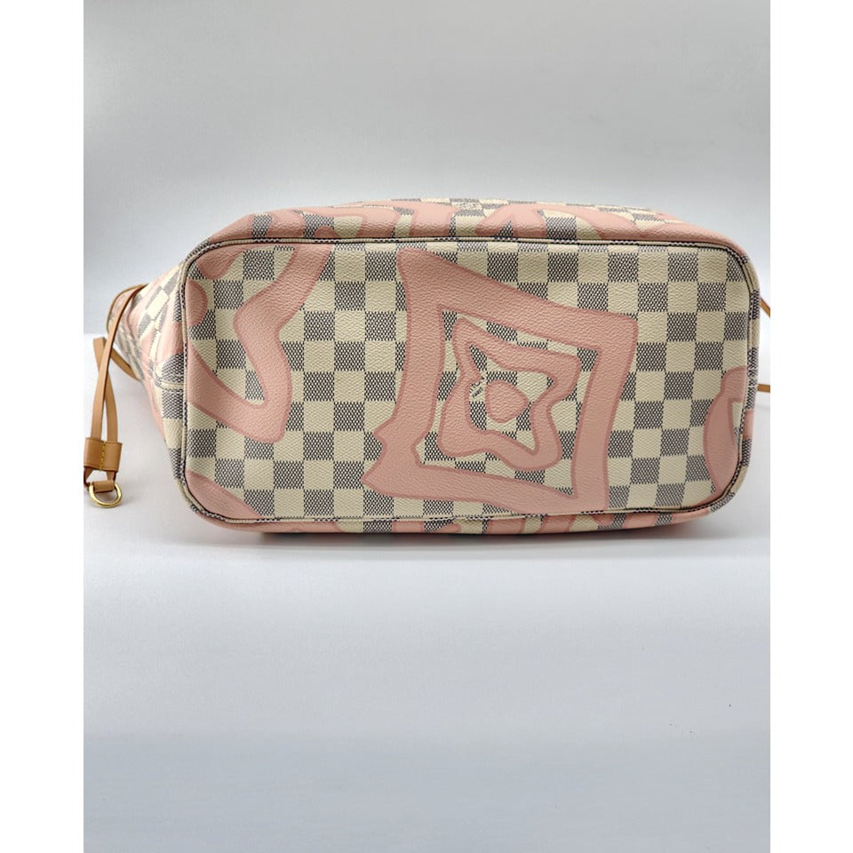 Louis Vuitton Neverfull Tahitienne MM Tote in Damier Azur Canvas