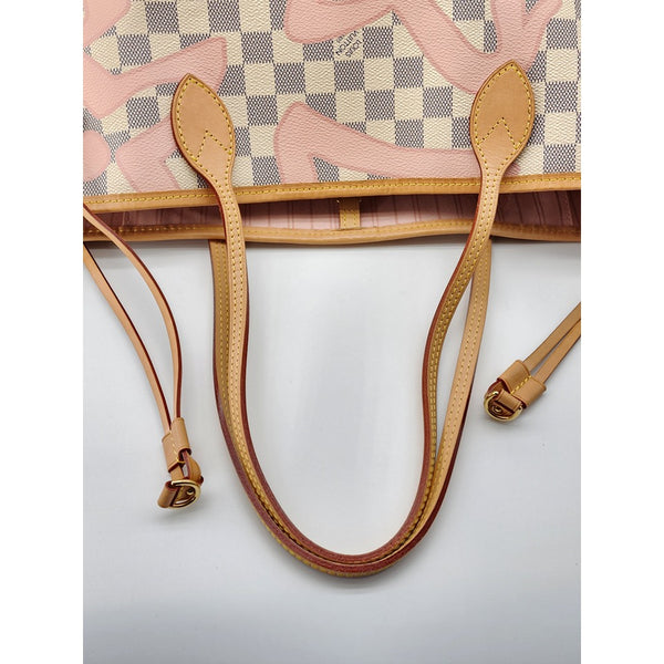 Louis Vuitton Neverfull Tahitienne MM Tote in Damier Azur Canvas Mint Condition