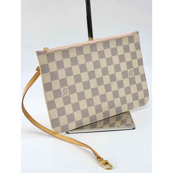 Louis Vuitton Neverfull GM Pochette in Damier Azur Canvas | Like New Condition