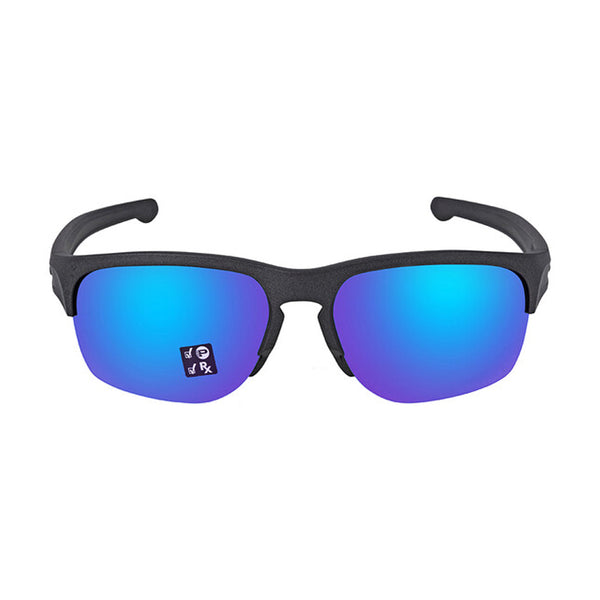 Oakley Men's OO9414 06 Sliver Edge Asian Fit Square Sunglasses, Steel/PrizmSapphire