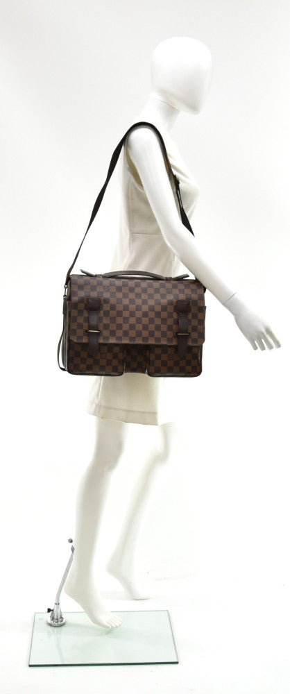 Louis Vuitton Broadway Ebene Damier Canvas Large Messenger Bag