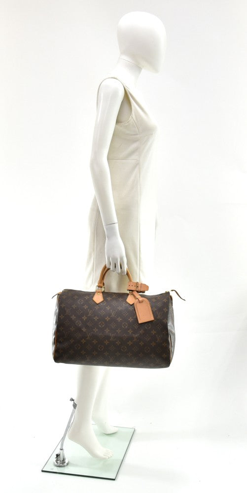 Louis Vuitton Speedy 40 Monogram Canvas Handbag LV Purse