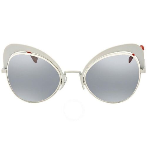 Fendi Violet Ff0247/S Cat-eye Gradient Silver Mirror Lens Sunglasses