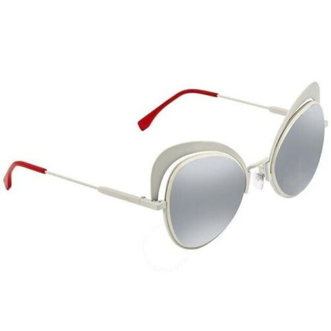 Fendi Violet Ff0247/S Cat-eye Gradient Silver Mirror Lens Sunglasses