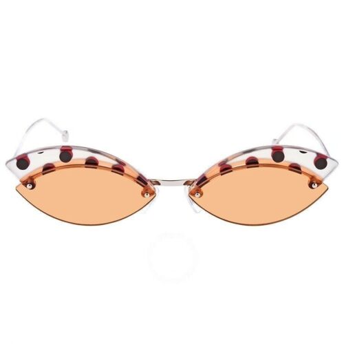 Fendi Orange Ff0370/S L7q Rim-less Butterfly Women Sunglasses