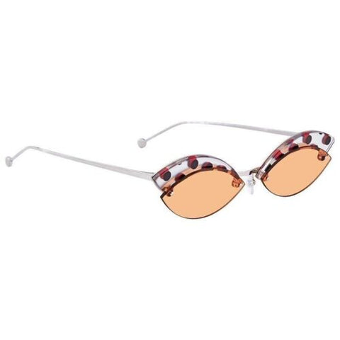 Fendi Orange Ff0370/S L7q Rim-less Butterfly Women Sunglasses