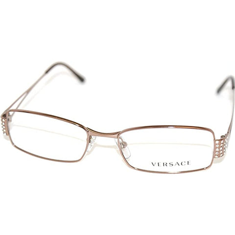 Versace Women Rectangular Demo Lens Metal Eyeglasses VE1117B 1013