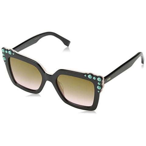 Fendi Ff0260/S 3h2 Black Pink Square Gradient Lens Woman Sunglasses