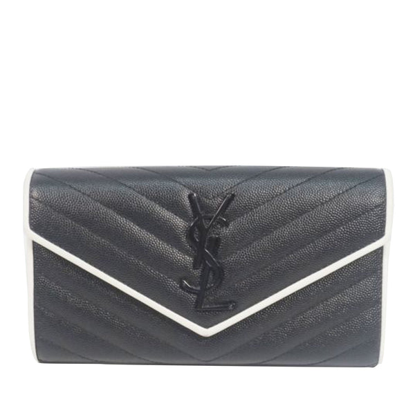 YSL Leather Monogram Wallet