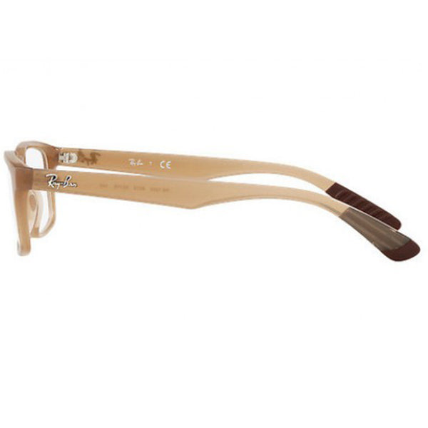 Ray-Ban Rx Eyeglasses Transparent Beige Color w/Demo Lens Unisex RX7063 8018 52