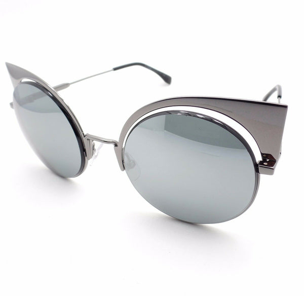 Fendi FF 0177/S KJ1/T4 Dark Ruthenium Mirrored Women's Sunglasses