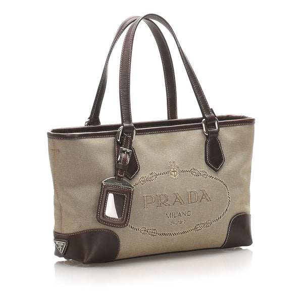 Prada Canapa Logo Canvas Handbag