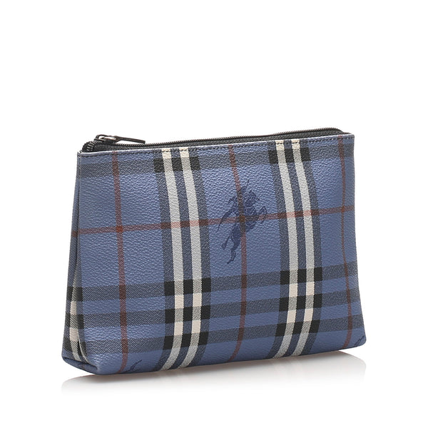 Burberry Haymarket Check Leather Pouch