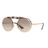 PRADA Light Brown Grad Light Grey Round Sunglasses PR52US C3O3D0