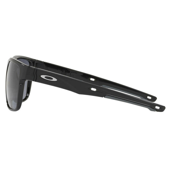 Oakley Crossrange XL Polished Black Gray Polarized RX Sunglasses OO9360 01