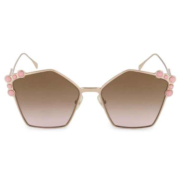 Fendi Sunglasses Rose / Gold w/Brown Lens Women FF0261/S 000