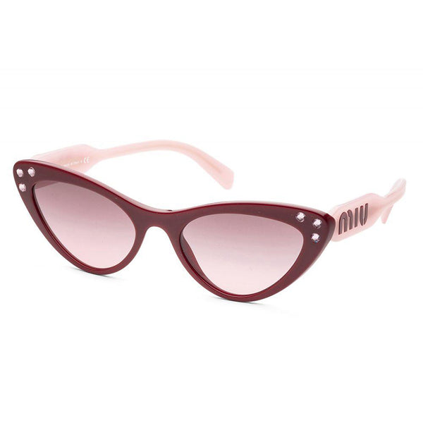MIU MIU Cat-Eye Burgundy Pink Gradient Sunglasses MU05TS USH146