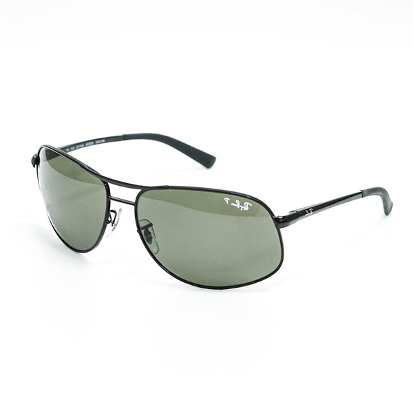 RayBan Aviator Sunglasses w/Green Polarized Lens RB3387 002/9A