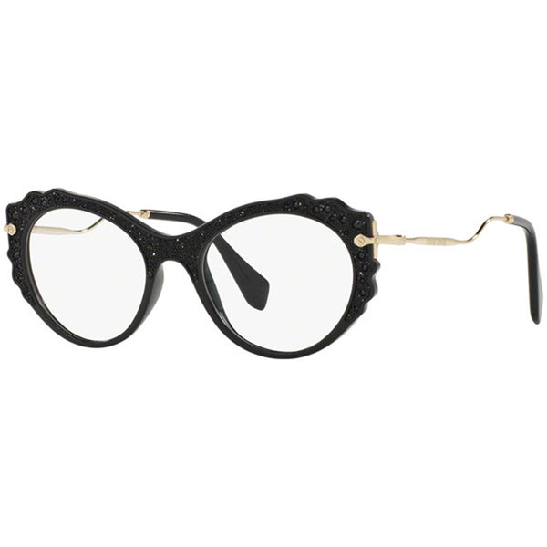 MiuMiu Unisex Eyeglasses Cat Eye Frames MU01PV 1AB1O1